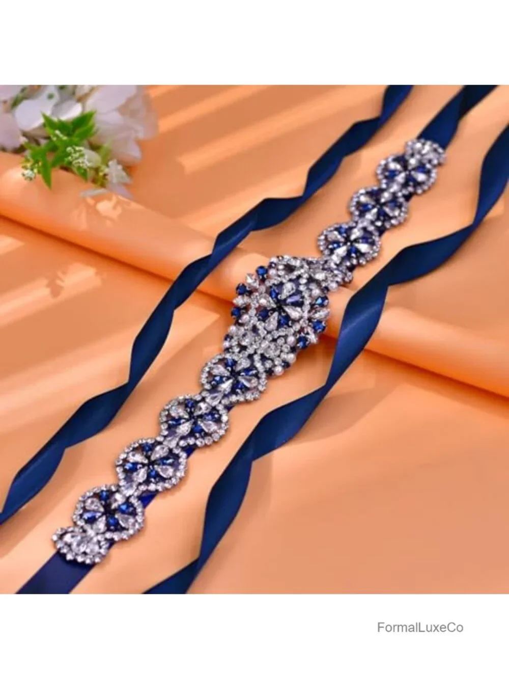 Handmade Rhinestone Obi Belt Satin Pearl Wedding Bridesmaid Decorative Belt